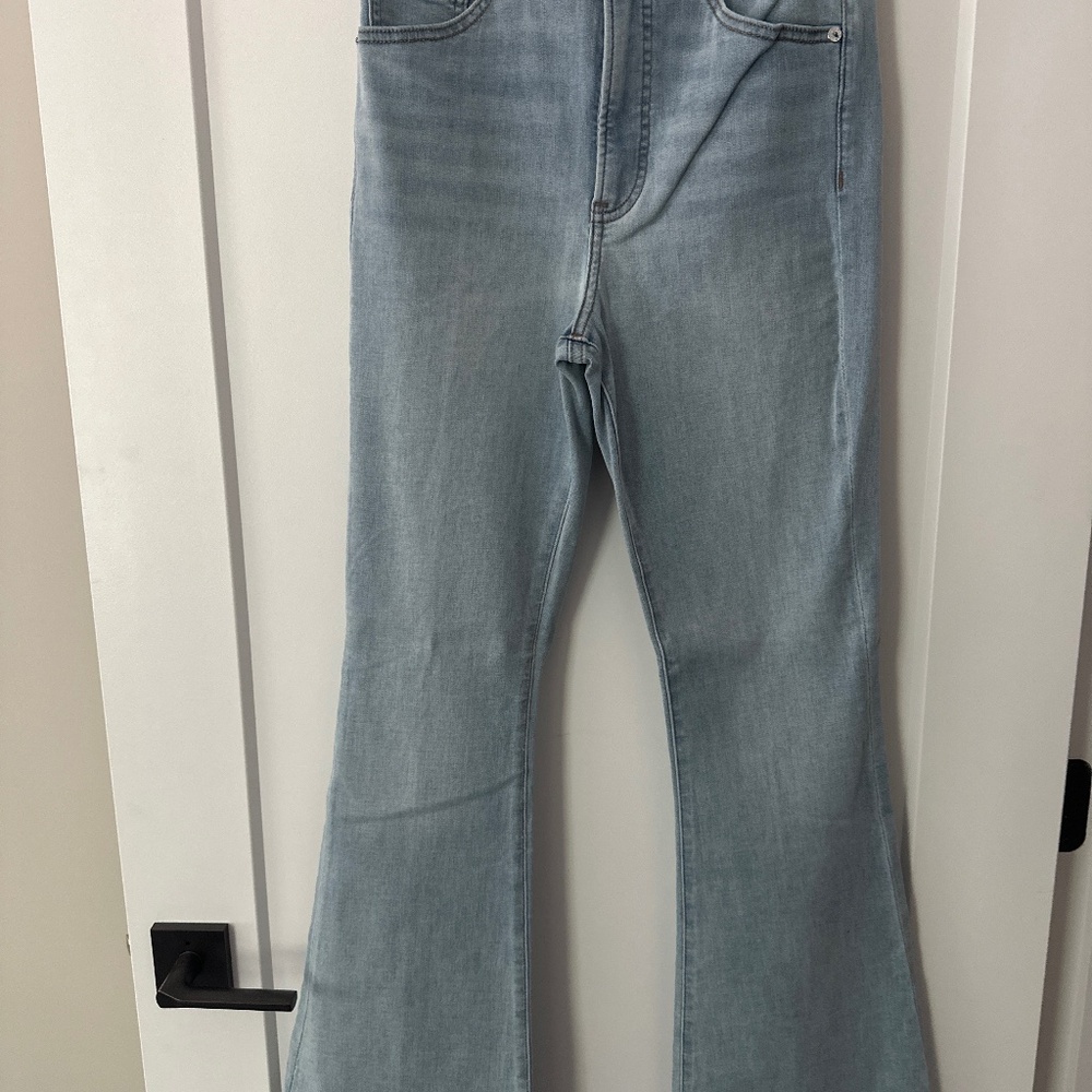 Express flare super high rise jeans